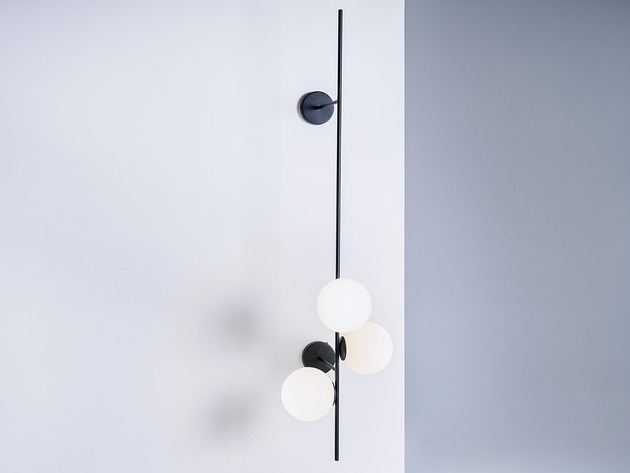 lampy stołowe Lampa ścienna BOBLER 2connect 3 klosze szklane kulki mleczne