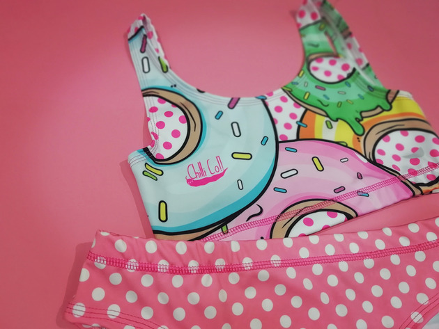 stroje kąpielowe i kostiumy kąpielowe damskie Top bikini DONUT
