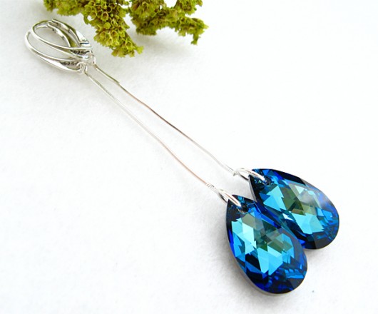 LUXURY- kryształ Swarovski Long Bermuda Blue Little Dreamer