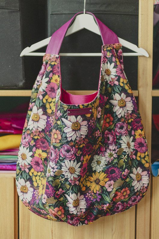 torby XXL WIELKA wrzosowe kwiaty