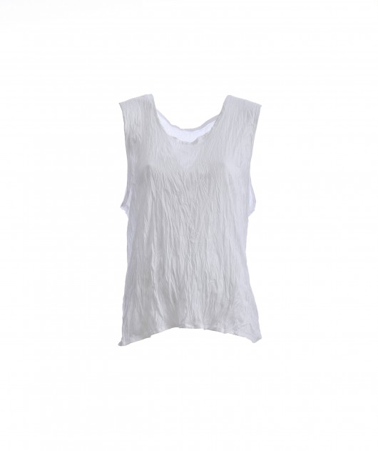 WRINKLE TOP white Aga Guz