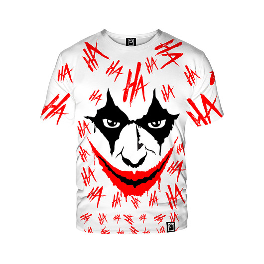 t-shirty męskie Męski T-shirt DR.CROW Joker White