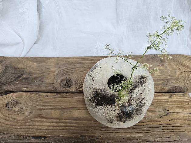 wazony Ceramiczny wazon na kwiaty Donut handmade