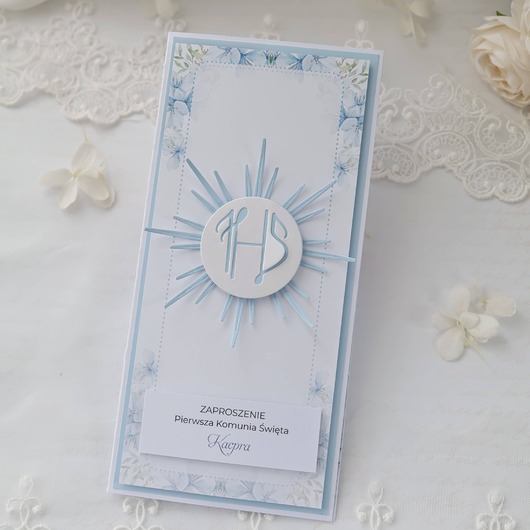 zaproszenia na komunię Zaproszenie na Komunię dla chłopca