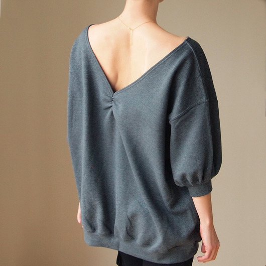 bluza bez kaptura damska Wielka Dwustronna Bluza Bomba Ciemnoszara