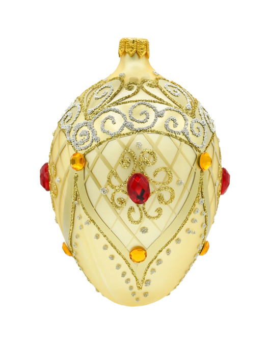 ozdoby choinkowe Bombka choinkowa: Ekskluzywne jajo Faberge z rubinem: złote
