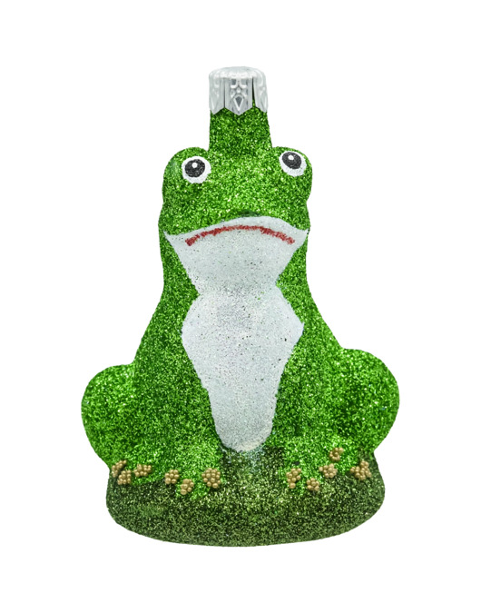 ozdoby choinkowe Bombka choinkowa: Żaba brokatowa: ciemnozielona