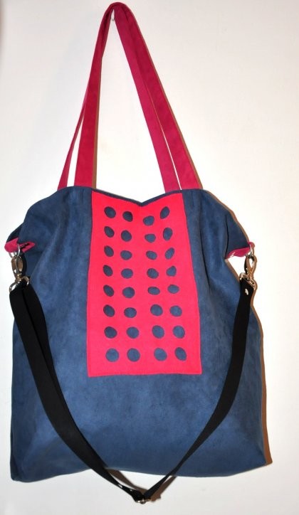 Torba hobo XXL - kobalt, fuksja PRACOWNIA 166