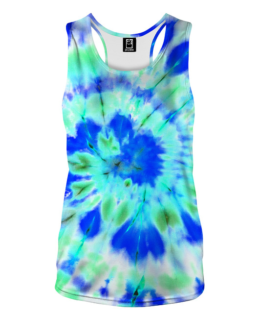 topy damskie DR.CROW Bokserka Damska Tie Die Green