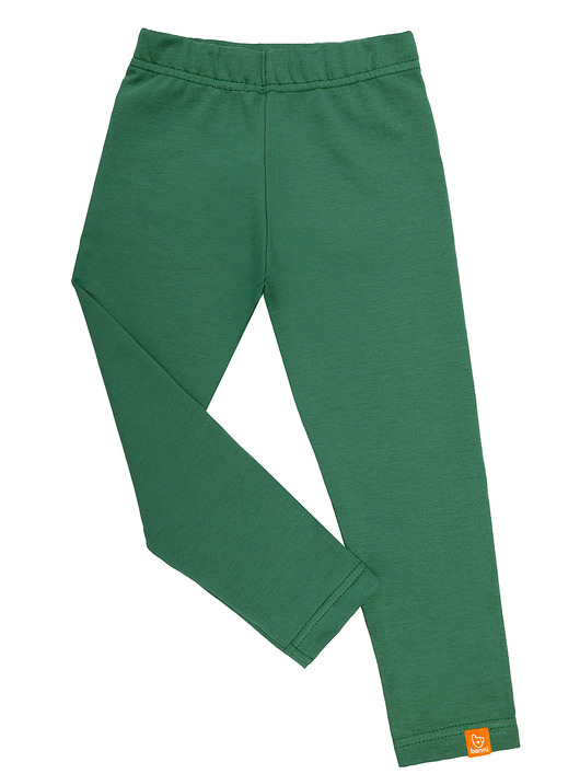 legginsy i getry dla dziewczynki Legginsy dla dziewczynki RAINBOW gładkie - zielone