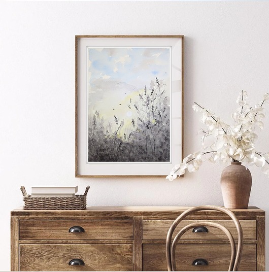 grafiki i ilustracje Łąka. Plakat