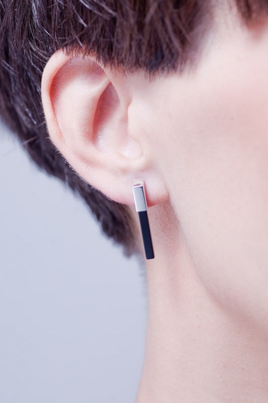 kolczyki z kolekcji EDGY/ SILVER Daria Siwiak Jewellery