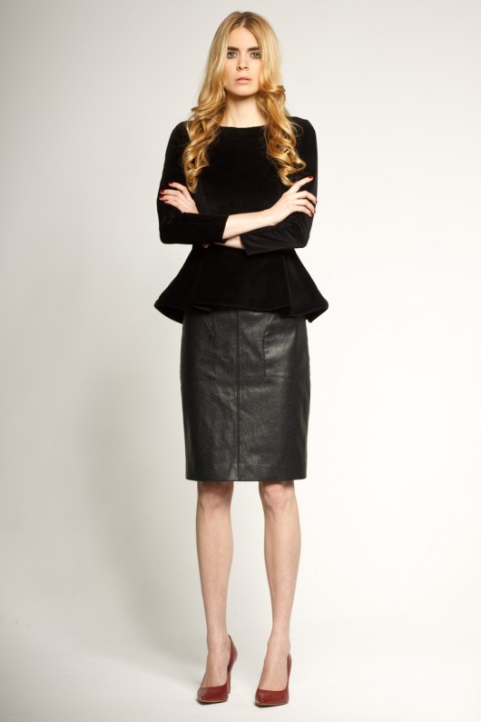 Peplum Velvet Blouse No.1 hevapoland