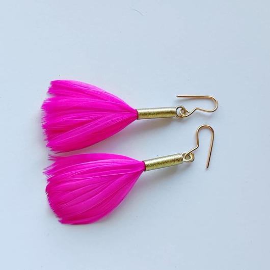 kolczyki z piórami PIÓRKO kolczyki