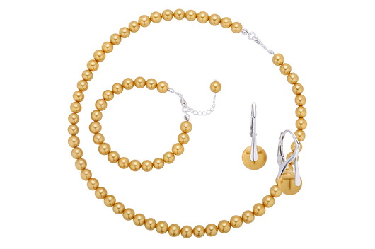 3-częściowy komplet pereł szampańskich Coccola JEWELLERY