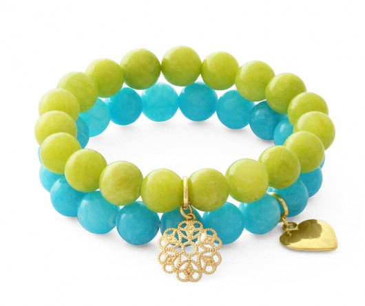 Lime & blue set with pendants. Lavoga
