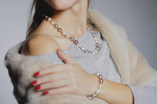 ZESTAW 3-częściowy z pereł MULTIKOLOR KPS5 Coccola JEWELLERY