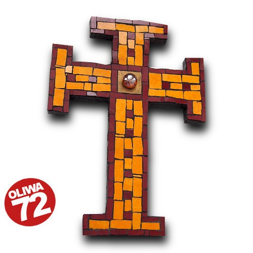 Krzyż mozaikowy oliwa72
