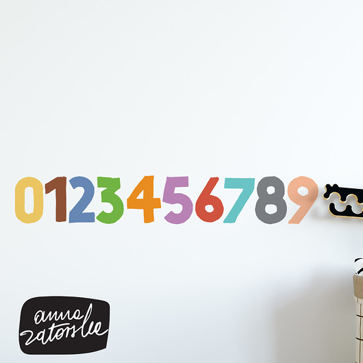 naklejki ścienne do pokoju dziecka Cyfry od 0 do 9. naklejki ścienne