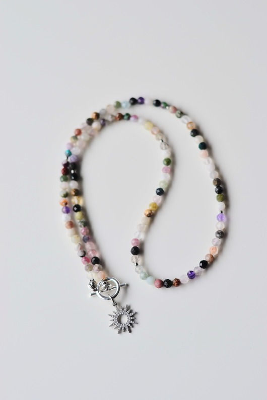 naszyjniki - inne Naszyjnik z mixem kamieni naturalnych