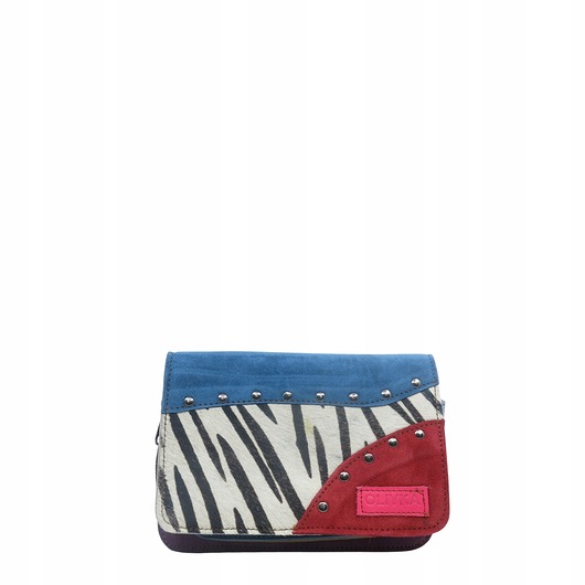 saszetka nerka Nerka zamszowa, wygodna unikalna, damska ze skrawków, zero waste, OLIVKA