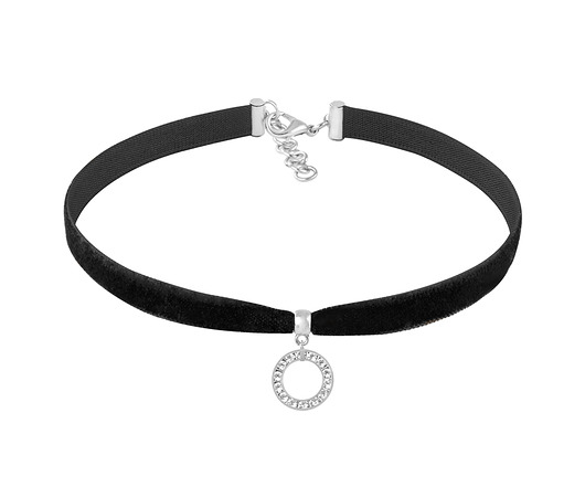 Choker - kryształ Swarovski circle velvet. Lavoga