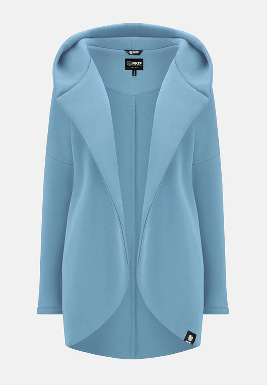 bluza z kapturem damska Peleryna do zadań specjalnych Niebieski Denim