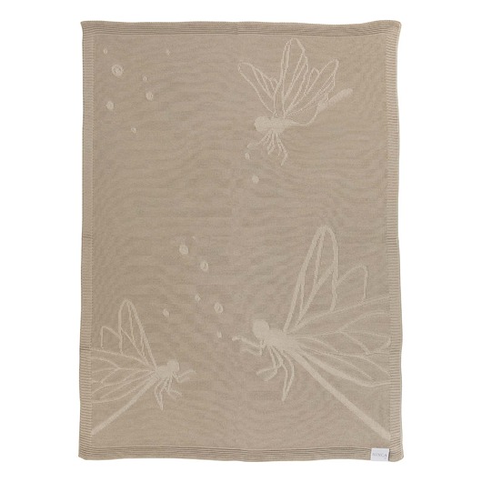 kocyki, kołderki, pościel dla dzieci Kocyk "Ważki" beige