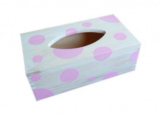 Pudełko na chusteczki HAPPY DOTS caramello