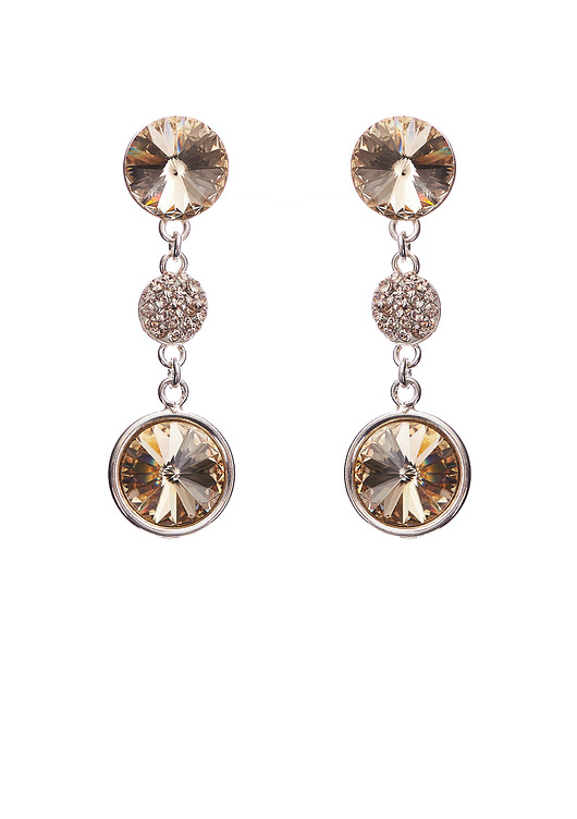 Srebrne kolczyki z kryształami marki Swarovski Alessandra unique