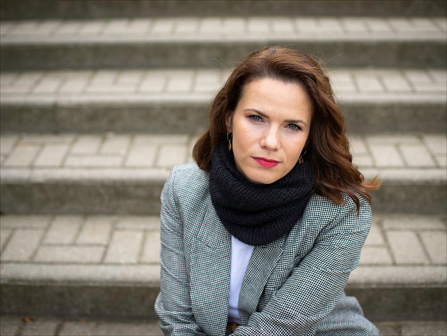 szale damskie Komin z moheru i jedwabiu - czarny