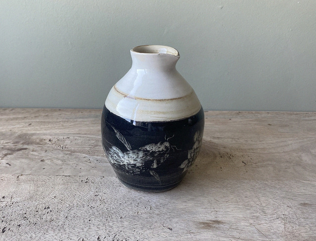 wazony Wazon ceramiczny z rybą koi