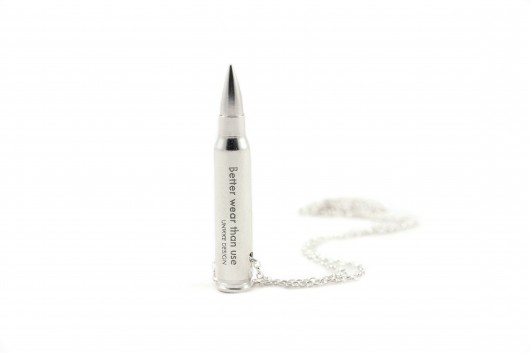 Better Wear Than Use- Big Bullet (silver) Unikke Design