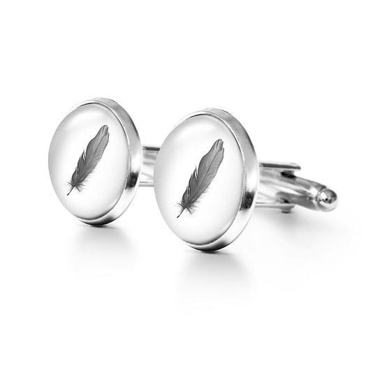 spinki do mankietów Piórko - spinki do mankietów