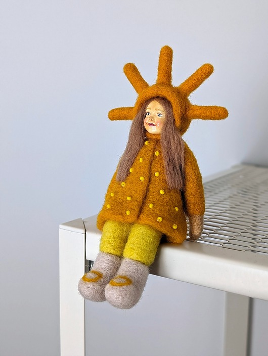 figurki i rzeźby Wełniana zabawka - słońce
