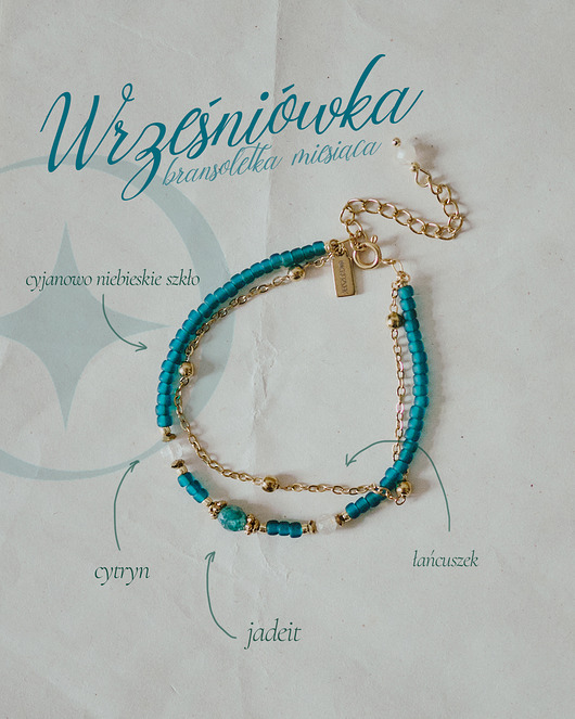 bransoletki z kamieni naturalnych Wrześniówka, bransoletka z jadeitem