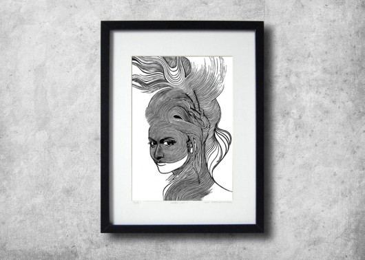 Linoryt  "Magdalena" 41x51cm  Newsoul