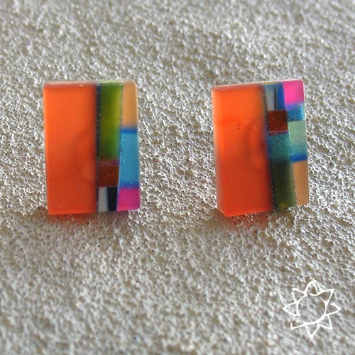 ECO MOSAIC- kolczyki z recyklingu KOS jewellery