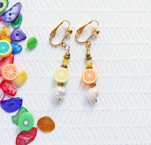 klipsy Owocowe KLIPSY lub kolczyki : CYTRUSY