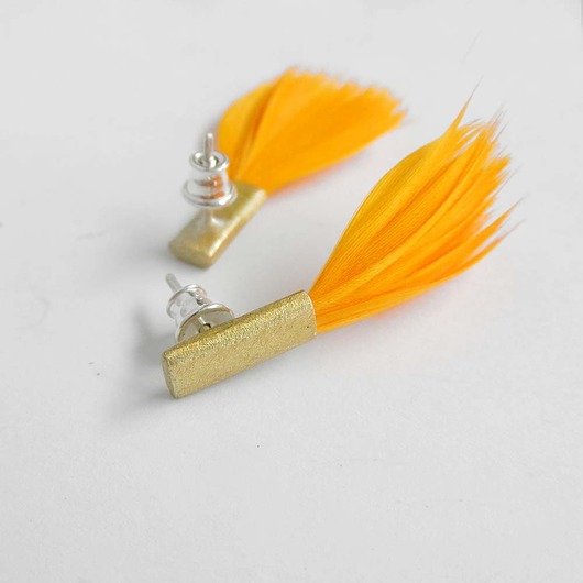 kolczyki z piórami PIÓRKO kolczyki