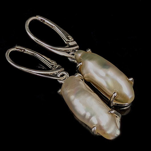 kolczyki srebrne Kolczyki srebrne baśniowe perły