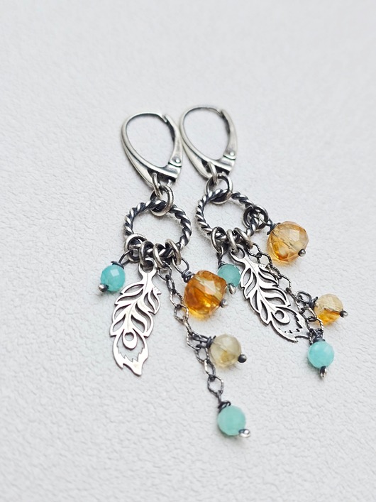 kolczyki srebrne Kolczyki Srebrne Modraszki