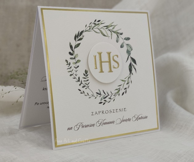 zaproszenia na komunię Zaproszenia na Komunię, wzór 3d