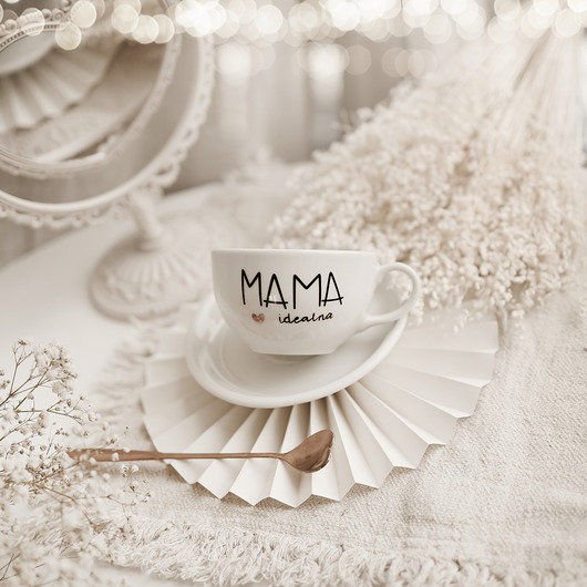 filiżanki Filiżanka - Mama idealna ZŁOTE SERCE