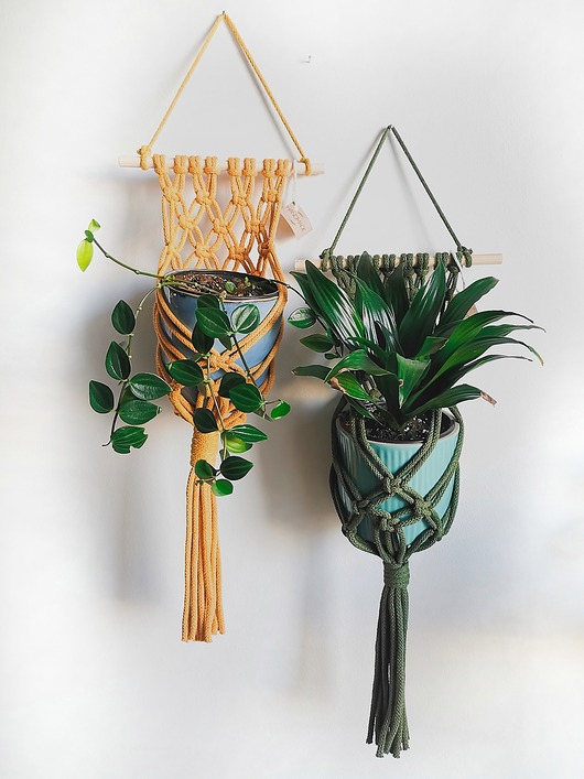 Makrama kwietnik na ścianę - zestaw Hygge Macrame