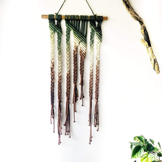Makrama Earthcolor,dekoracja ścienna Rootsofmacrame