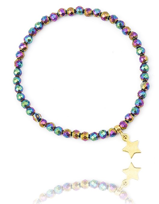 BRANSOLETKA Z HEMATYTÓW TĘCZOWYCH I SREBRA 925  Coccola JEWELLERY