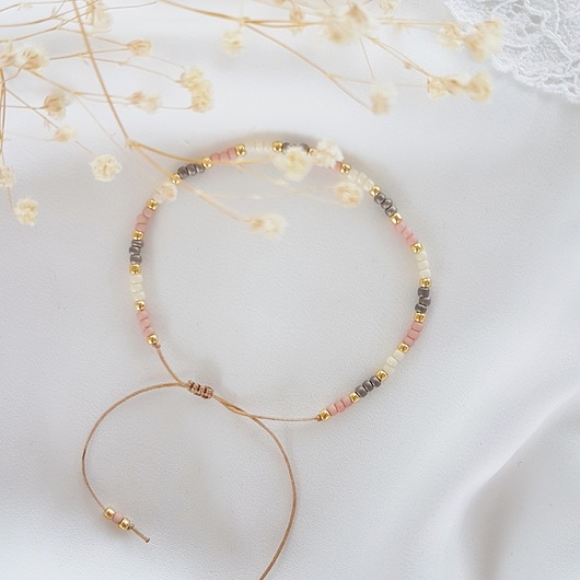 bransoletka z drobnych koralików LEI handmade 