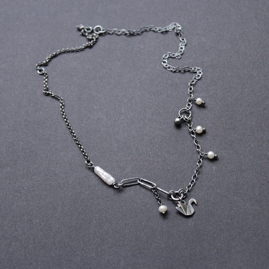 naszyjniki - inne Łabędź i perła