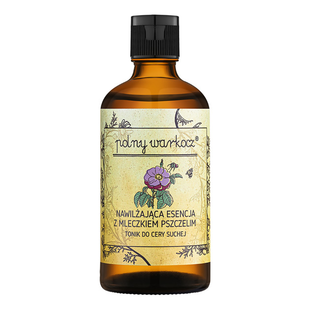hydrolaty do twarzy Nawilżająca esencja z mleczkiem pszczelim - tonik do cery suchej Polny Warkoc